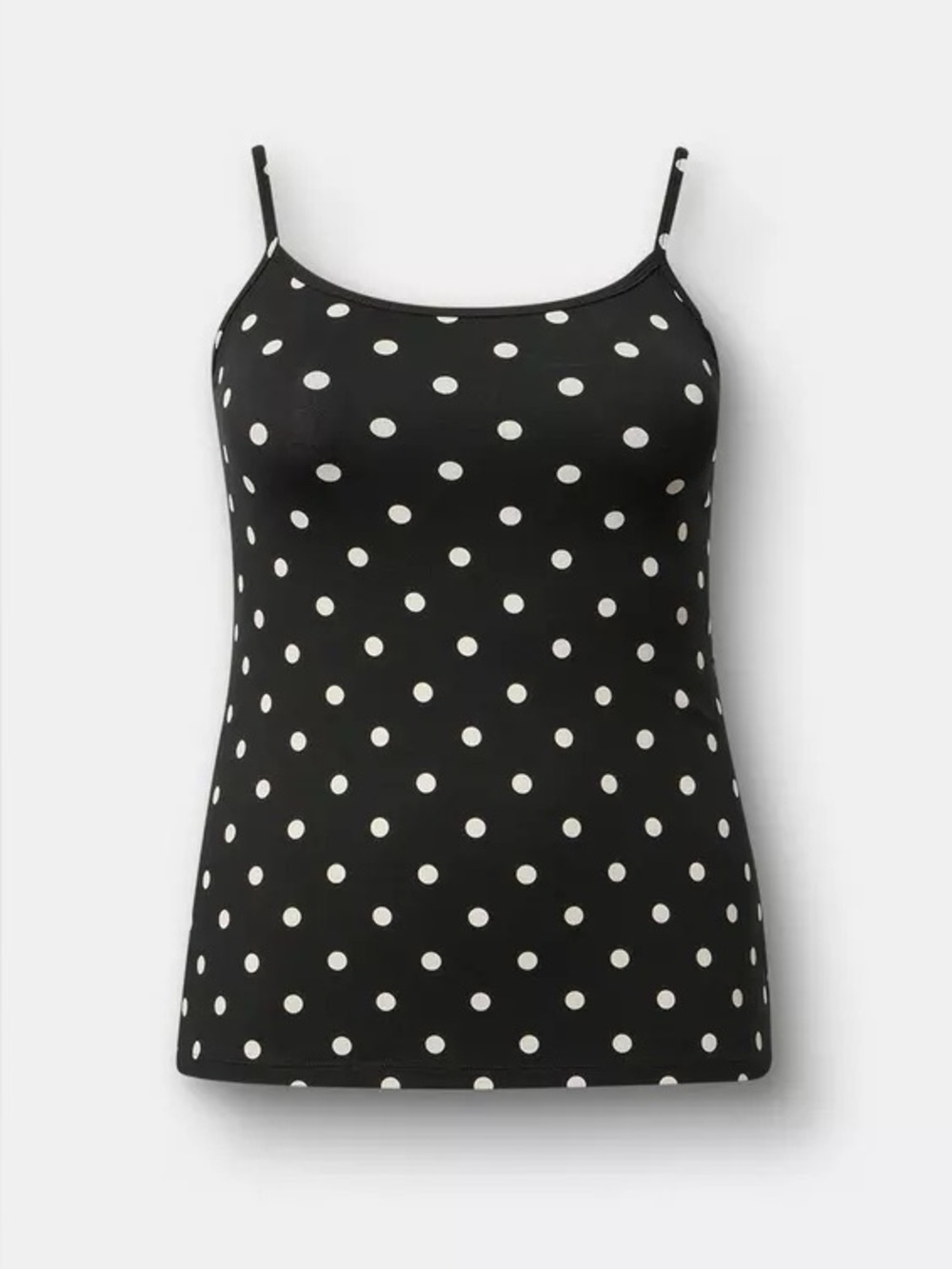 Torrid Foxy Cami Commit Dot Black Polka Dot Size 0/12 NWT